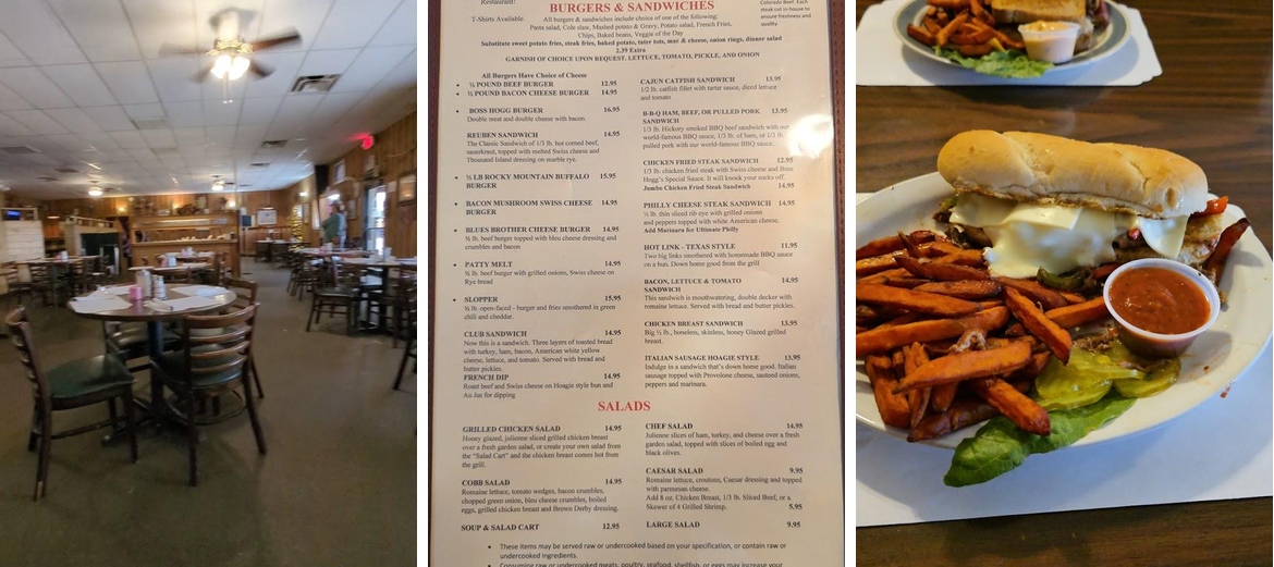 Boss Hogg's Saloon & Restaurant Menu